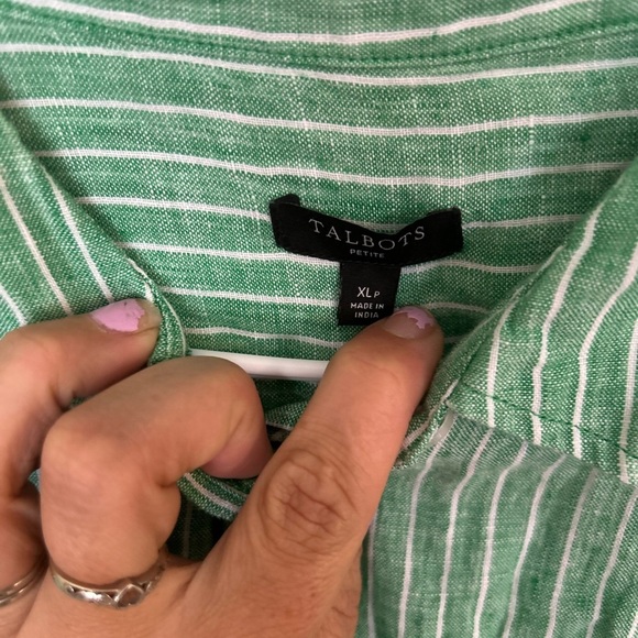 Talbots 100% Linen Button-Down XL-P - Picture 6 of 11